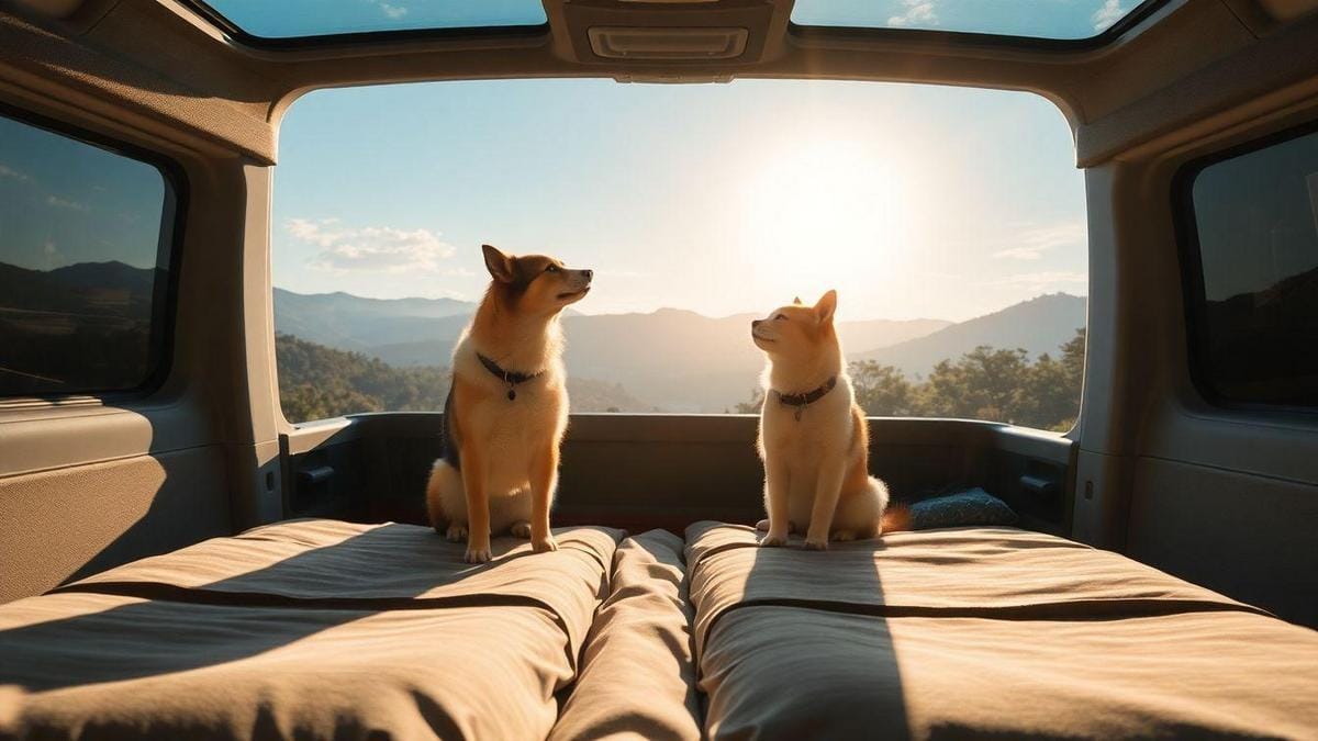 vans de aluguel para viagens com pets felizes