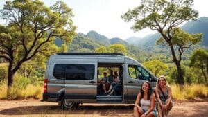 aluguel de vans com motorista para passeios em grupo