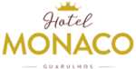 Hotel Monaco logo with a gold crown above the cursive 'Hotel Monaco' wordmark.