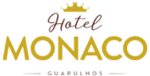 Hotel Monaco logo featuring a gold crown above the cursive word 'Hotel' and bold 'MONACO' text
