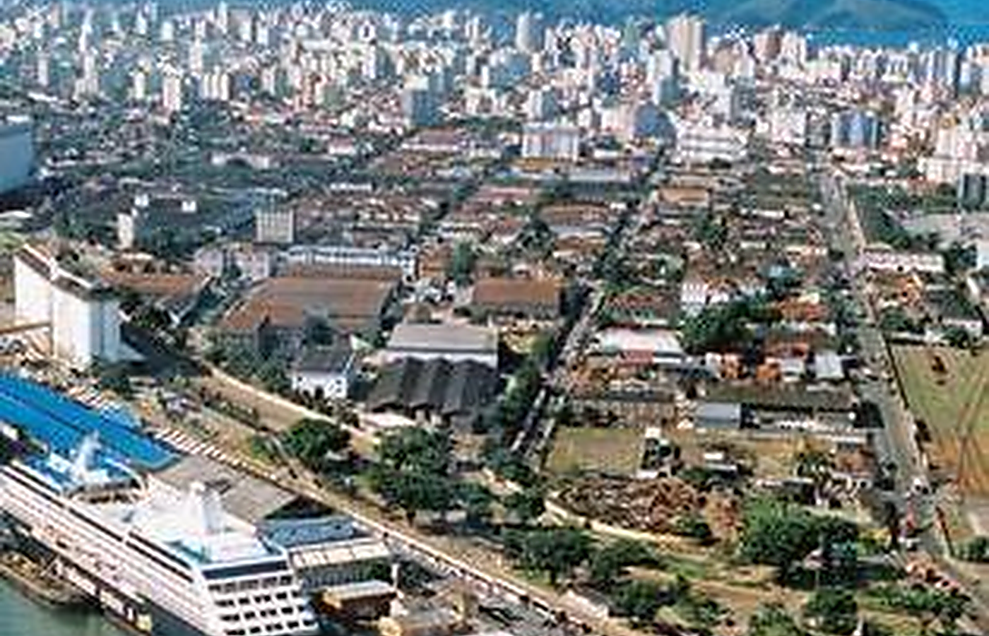 Vista aérea do Porto de Santos